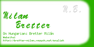 milan bretter business card